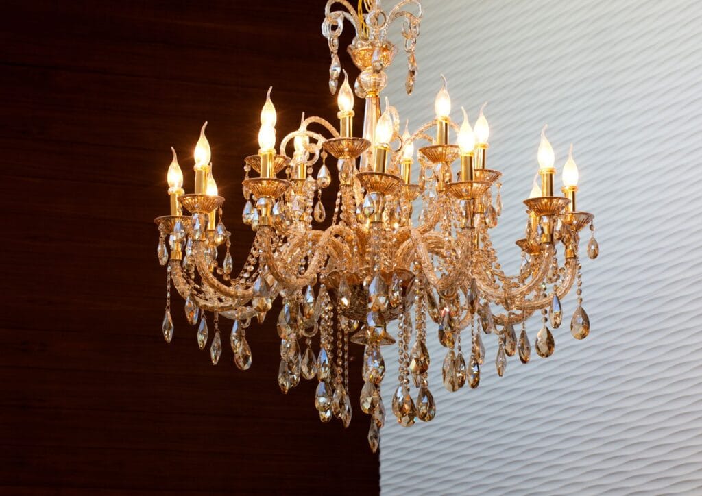 3. Elegant Chandelier Installation