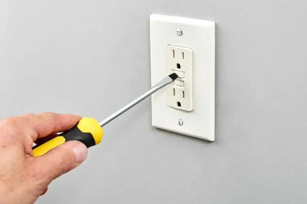 Why Is My Outlet Not Working?Kitchens, baths, garages, basements, outdoors are often on a GFCI, and one GFCI can control several downstream outlets. Reset any popped GFCIs (even in another room). If it keeps tripping, see why your GFCI outlets keep tripping. Next: check the breaker Whole room or group dead: flip the breaker fully off then on. If it trips again, don't force it; see why your breaker keeps tripping. Is it a switched outlet? Some outlets (or half of one) are wired to a wall switch for a lamp. Flip the switches in the room. When it's the wiring or the outlet itself A loose/worn connection or a "backstabbed" outlet that loosened and arcs. This is where DIY stops; it's a shock/arc-flash risk and part of our electrical repair. When to call R&T Yoder Call if the GFCI/breaker don't restore power, outlets keep dying, or there are scorch marks/heat/burning smell. 50,000+ jobs across Central Ohio. (614) 206-5401. FAQ Why did one outlet die but others are fine? Usually a tripped GFCI (sometimes in another room); reset it. Else a loose connection or worn outlet. Why is a whole room out? Usually a tripped breaker; reset once, and if it re-trips, inspect the circuit. Can an outlet die without the breaker tripping? Yes: a tripped GFCI, a switched outlet, or a failed connection. Is a dead outlet dangerous? Often harmless, but scorch marks/heat/burning smell = fire risk, call now. Can I replace it myself? We don't recommend it; the failures that kill outlets sit where shock/fire risk is Β
